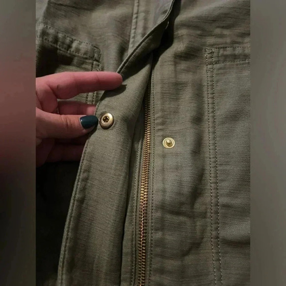 J Crew Utility Jacket Olive Green NWT Women’s Size XL Cotton Blend Zip Up - Picture 11 of 12